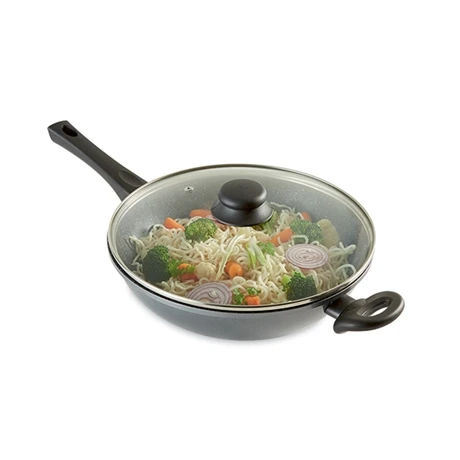 Wok Et Couvercle Revêtement Dur Comme La Pierre 28 Cm 3 Wok Et Couvercle Revêtement Dur Comme La Pierre 28 Cm – Image 3