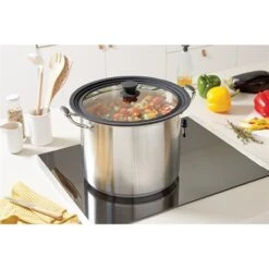 Cuisine À Domicile -Cuisine À Domicile 147001 1 1 Couvercle en verre et silicone noir multidiametres 28 30 et 32 cm Mathon