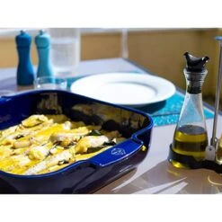 Peugeot Plat Four Carré Céramique Bleu 21 Cm -Cuisine À Domicile 201190 2 2 Plat four carre ceramique bleu 21 cm Peugeot