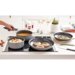 Set 2 Poêles Et 2 Casseroles Anti-adhésives Délice Et Manche Amovible -Cuisine À Domicile 20215 4 3 Set 2 poeles et 2 casseroles anti adhesives Delice et manche amovible Mathon