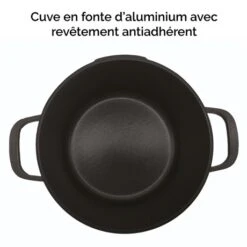 Cocotte Légère Ronde En Fonte D'aluminium 28 Cm 6,7 L Coloris Noir -Cuisine À Domicile 203001 4 9 Cocotte legere ronde en fonte d aluminium 28 cm 6 7 L coloris noir Mathon