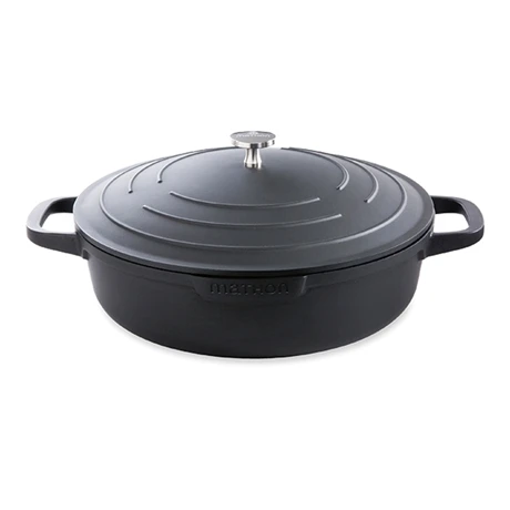 Cocotte Légère Basse Ronde En Fonte D'aluminium 28 Cm 4,1 L Coloris Noir 1 Cocotte Légère Basse Ronde En Fonte D'aluminium 28 Cm 4,1 L Coloris Noir