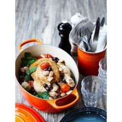 Le Creuset Cocotte Fonte Ovale Volcanique 31 Cm -Cuisine À Domicile 213207 2 3 Cocotte fonte ovale volcanique 31 cm Le Creuset