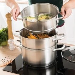 Cuisine À Domicile -Cuisine À Domicile 274019 1 5 Panier pour cuiseur vapeur inox 26 cm Mathon