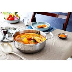 Faitout Tout Inox Et Couvercle Castel'Pro 28 Cm -Cuisine À Domicile 276000 2 4 Faitout tout inox et couvercle Castel Pro 28 cm Cristel