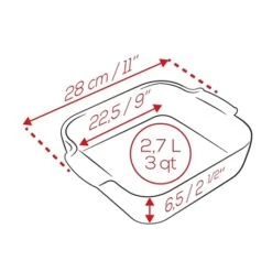 Cuisine À Domicile -Cuisine À Domicile 301325 1 2 Plat carre ceramique terracotta 28 cm Peugeot