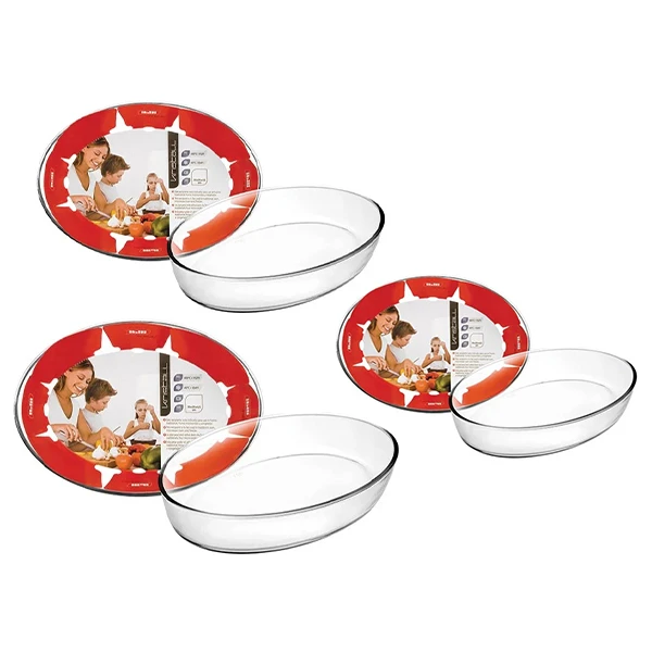 Ibili Set De 3 Plats En Verre Kristall Ovales 26, 30 Et 35cm 1 Ibili Set De 3 Plats En Verre Kristall Ovales 26, 30 Et 35cm