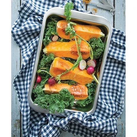 Plat à Four Inox 30 X 21 Cm 2 Plat à Four Inox 30 X 21 Cm – Image 2