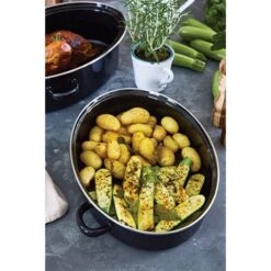 Cocotte Roaster 38 Cm Acier émaillé -Cuisine À Domicile 381007 2 1 Cocotte roaster 38 cm acier emaille Baumalu