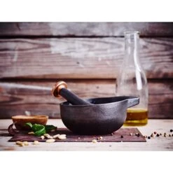 Cuisine À Domicile -Cuisine À Domicile 438000 1 1 Mortier avec pilon 11 cm Nori noir Beka