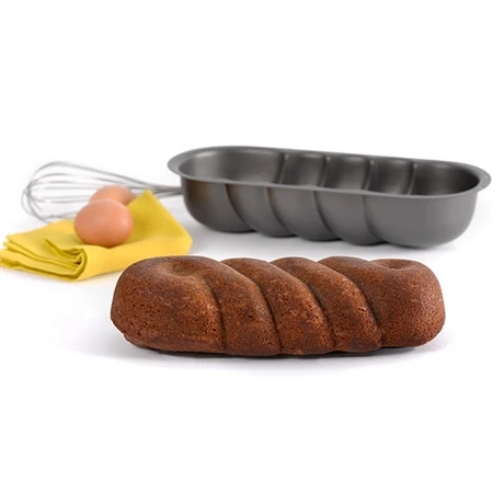Moule à Brioche Torsade En Acier Revêtu 1 Moule à Brioche Torsade En Acier Revêtu
