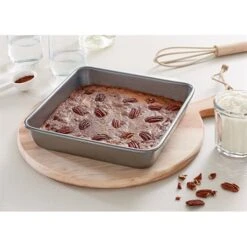 Moule à Manqué Carré Acier Revêtement Antiadhérent 23 Cm