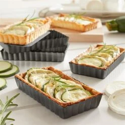 Lot De 8 Moules à Tartelettes à Fond Amovibles -Cuisine À Domicile 549005 2 2 Lot de 8 moules a tartelettes a fond amovibles Mathon