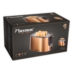 Bestron Grille-pain 2 Tranches 1000 W Coloris Cuivre -Cuisine À Domicile 702102 4 1 Grille pain 2 tranches 1000 W coloris cuivre Bestron