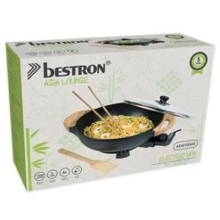 Bestron Wok électrique Avec Couvercle En Verre 1500 W -Cuisine À Domicile 728059 3 1 Wok electrique avec couvercle en verre 1500 W Bestron