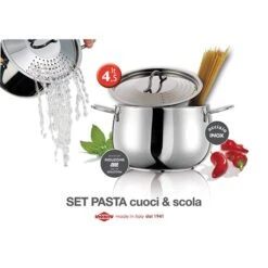 Cuit-pâtes En Inox 18 10 Avec Couvercle égouttoir 20 Cm 4,5 L -Cuisine À Domicile 87327 2 2 Cuit pates en inox 18 10 avec couvercle egouttoir 20 cm 4 5 L Inoxriv